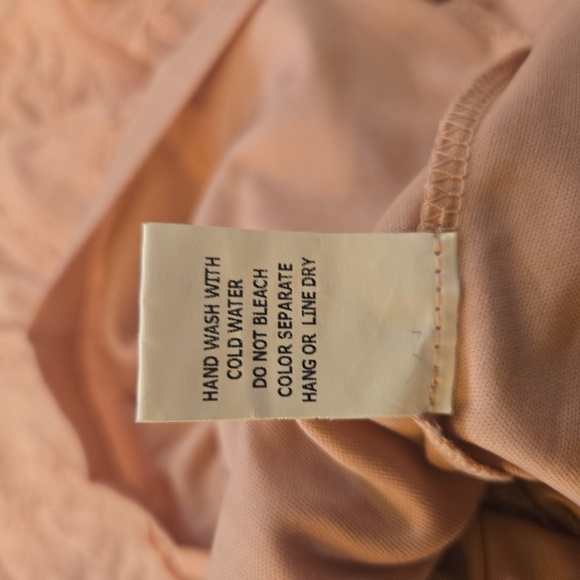 Embroidered Lace Overlay Plunge V Neck Romper Shorts Pink Womens Size Small - Picture 13 of 13